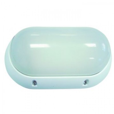 Aplique LED de pared oval de policarbonato, 7W, IP44 